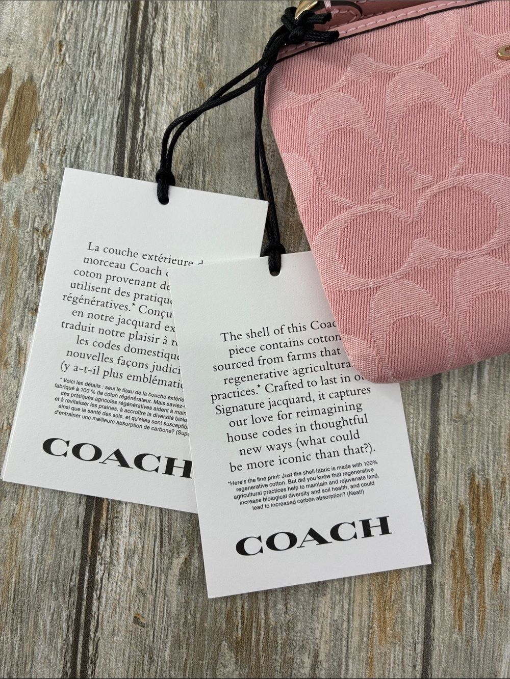 Coach Corner Zip Wristlet In Signature Denim Wallet Purse - Picture 3 of 6